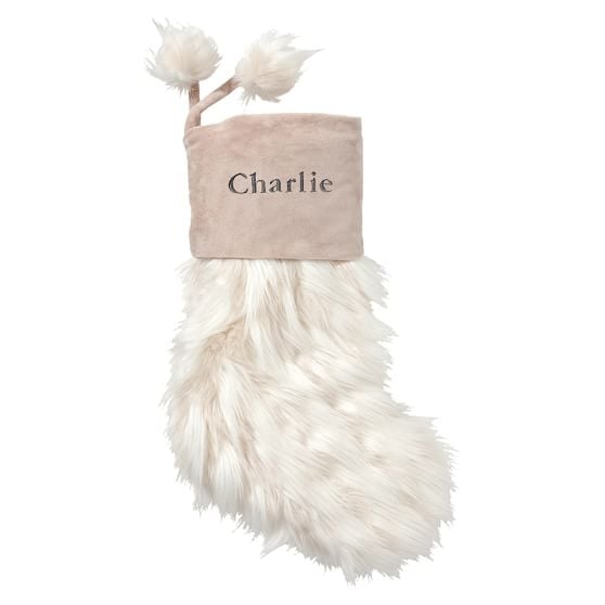 PB Teen Llama Faux-Fur Stocking