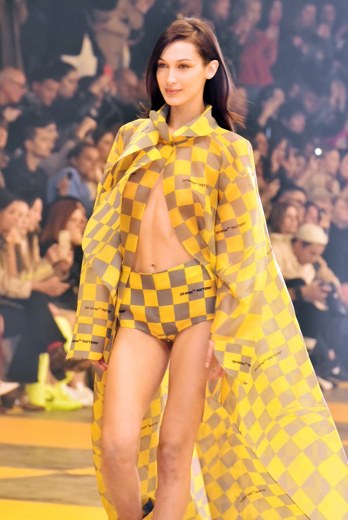 Rihanna's Off-White Yellow Checkered Cape Set April 2019