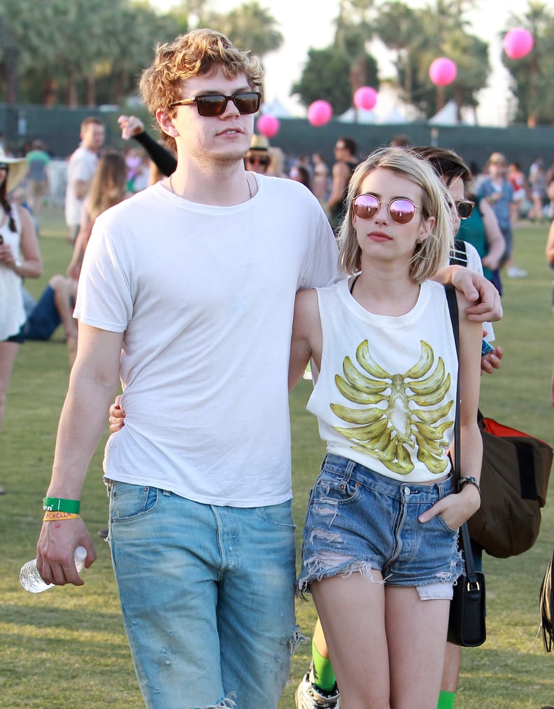 Emma Roberts and Evan Peters in 2014