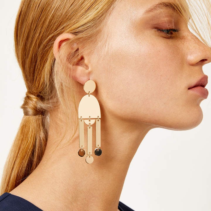 Warehouse Geometric Drop Earrings