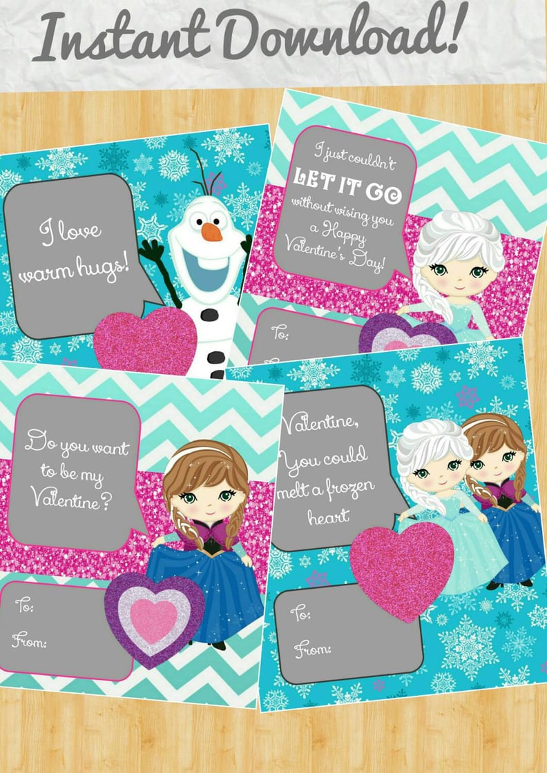 Frozen Heart Valentine's Day Cards