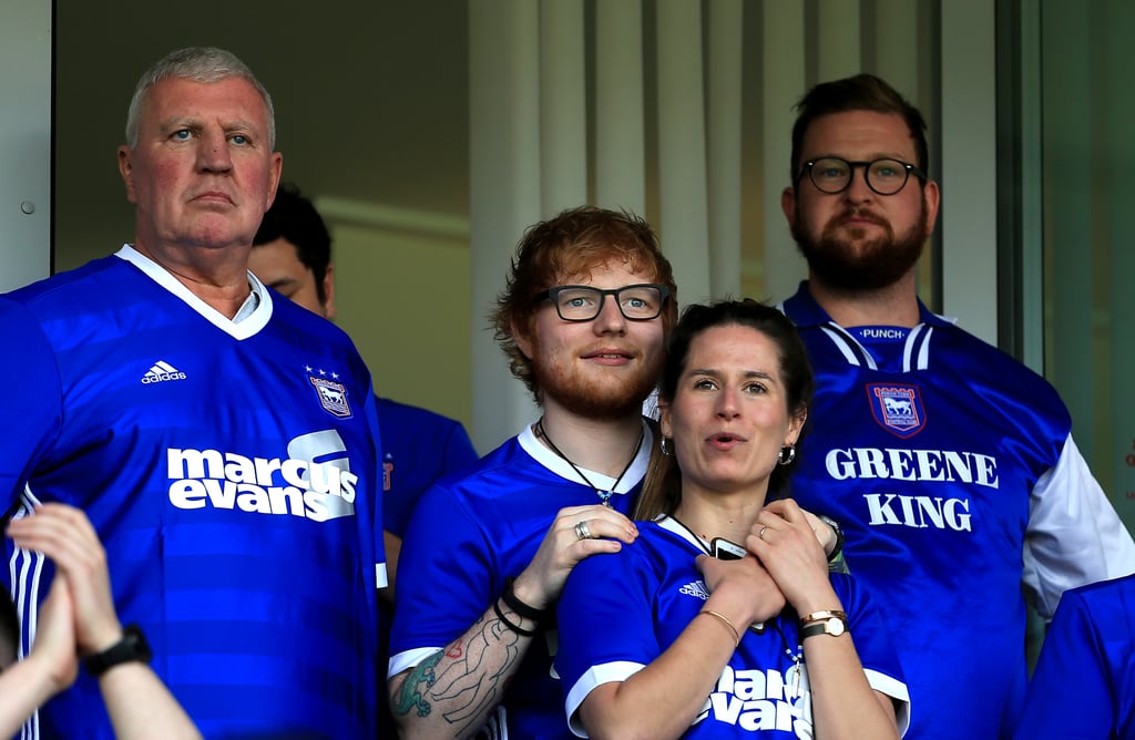 Ed Sheeran and Cherry Seaborn at Sky Bet Championship Match