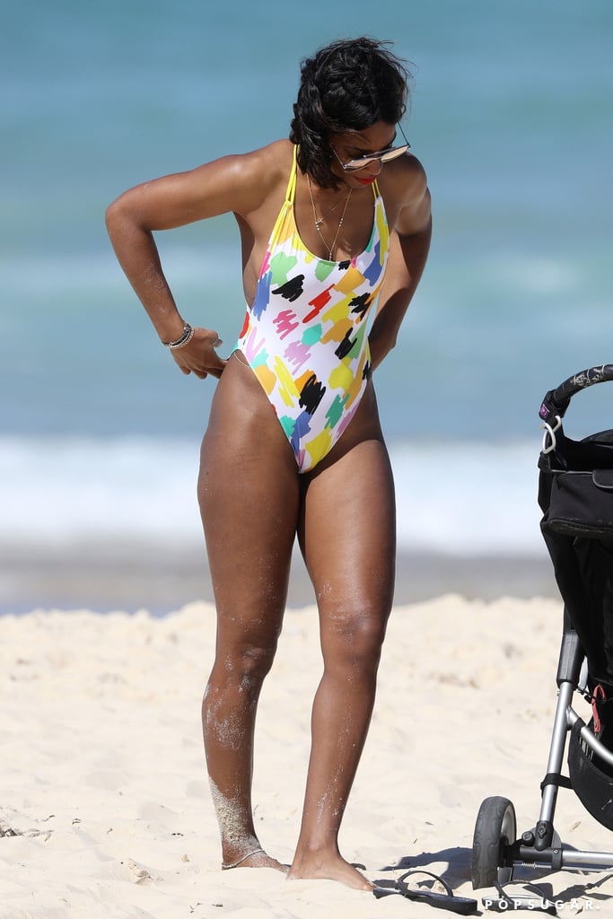 Kelly Rowland on the Beach in Australia March 2017