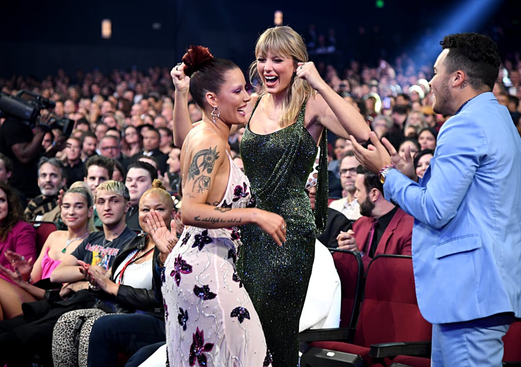 Halsey and Taylor Swift at the 2019 American Music Awards