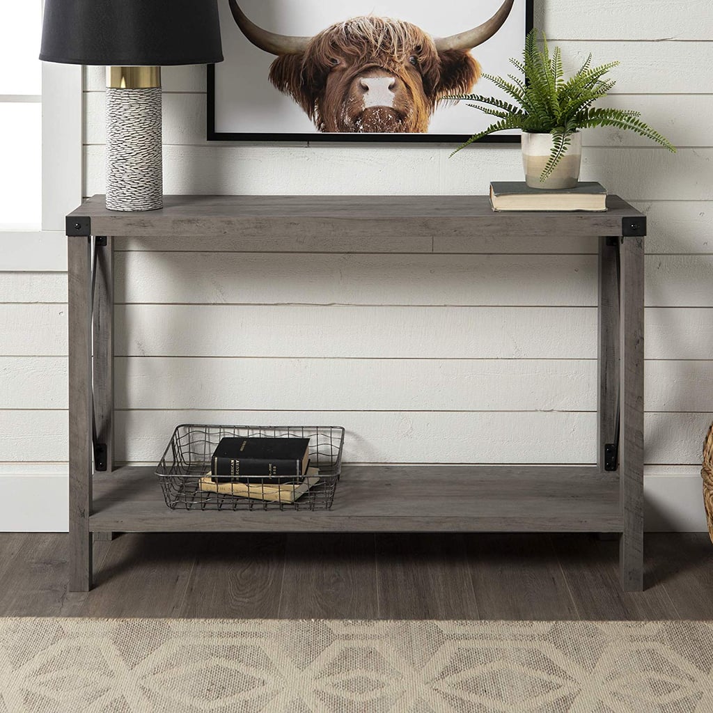 WE Furniture Barnwood Console Table
