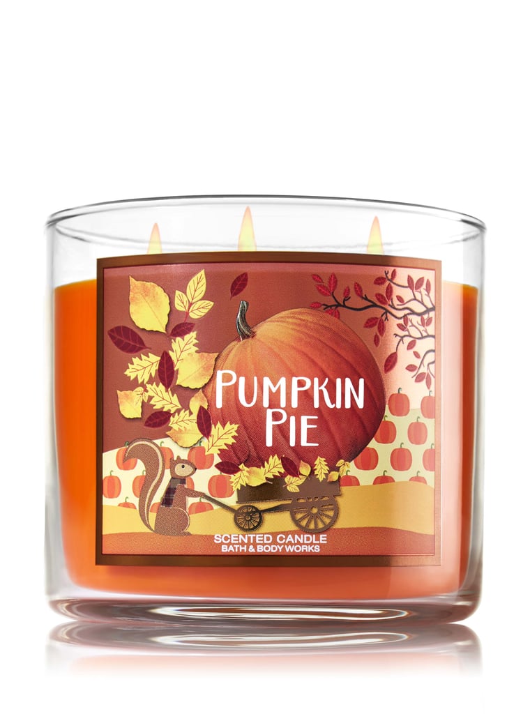 Bath & Body Works Scented 3Wick Candle in Pumpkin Pie Bath and Body