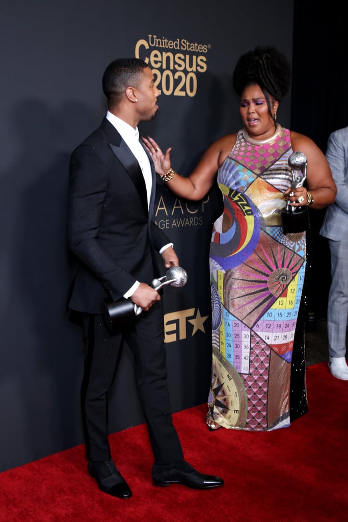 Michael B. Jordan and Lizzo at the 2020 NAACP Image Awards