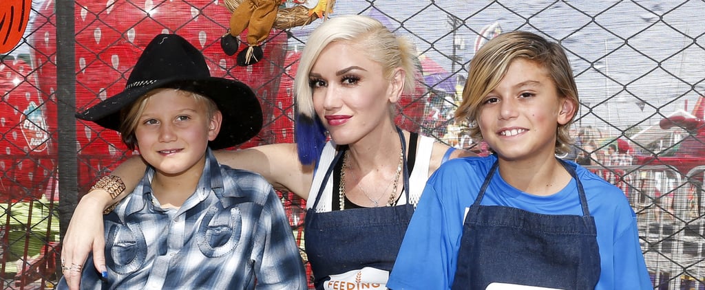 Gwen Stefani and Her Sons at Feeding America October 2015