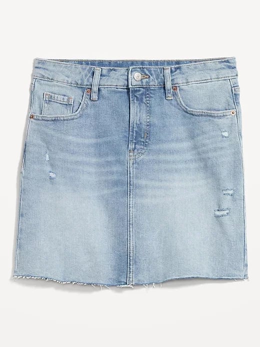 Old Navy High-Waisted OG Straight Cut-Off Mini Jean Skirt