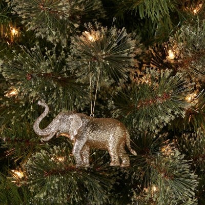 Wondershop Glitter Safari Jungle Elephant Christmas Tree Ornament