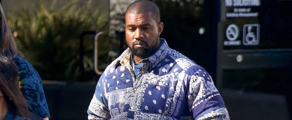 Kanye West's Bandana-Print Visvim Puffer Coat