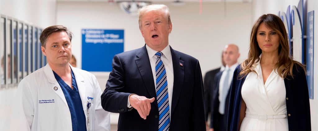 Melania Trump's White Belted Dress