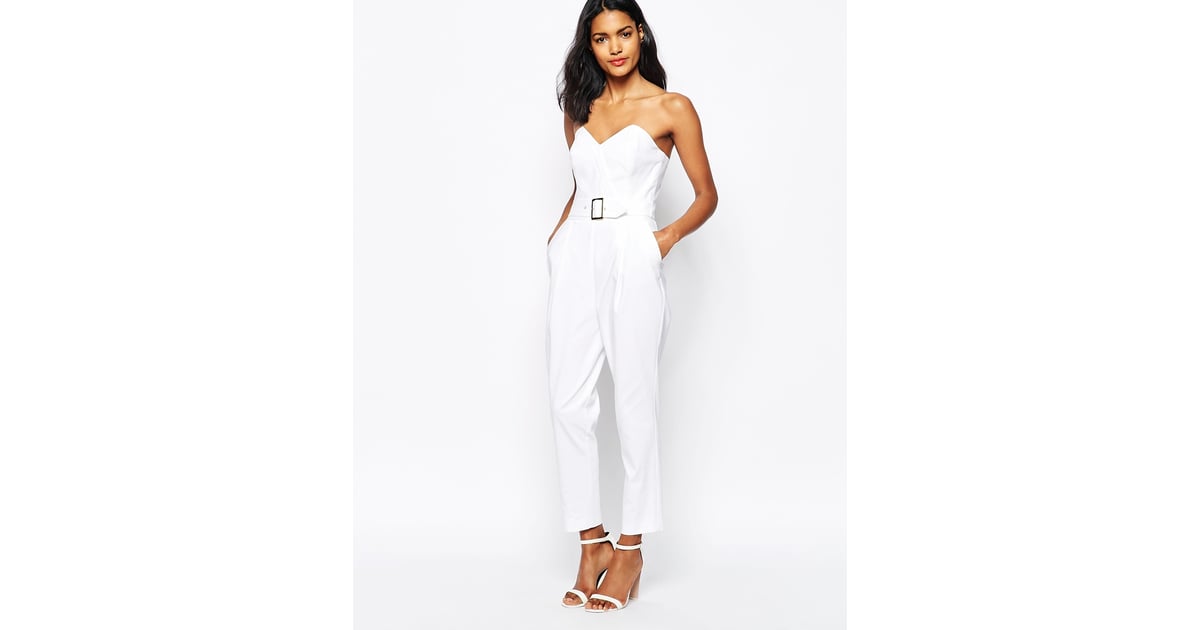 River Island Bandeau Jumpsuit (99) White Jumpsuits POPSUGAR