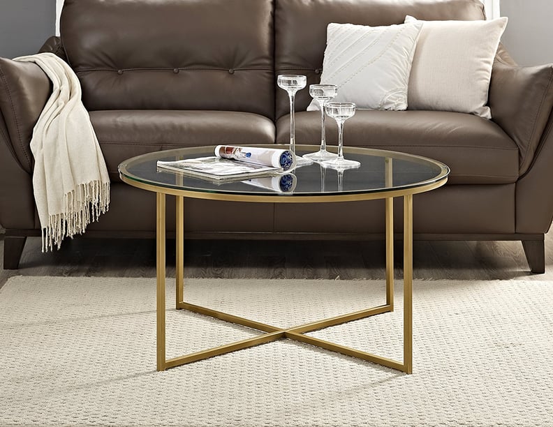 WE Furniture Coffee Table With X Base
