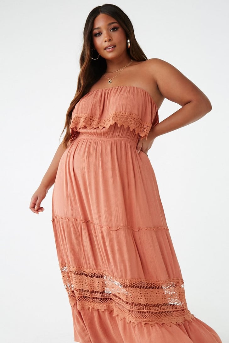 PlusSize Strapless Crochet Trim Dress Best Summer Dresses From
