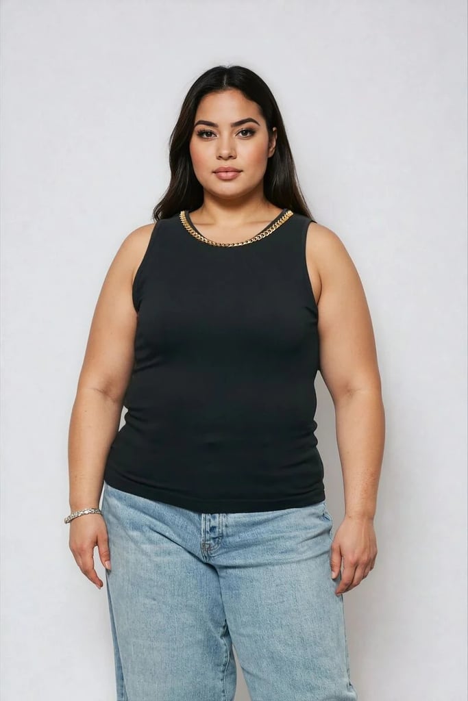 Forever 21 Plus Size Seamless Chain-Trim Tank