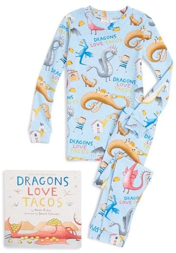 Toddler Books To Bed Dragons Love Tacos Fitted Two-Piece Pajamas & Book Set