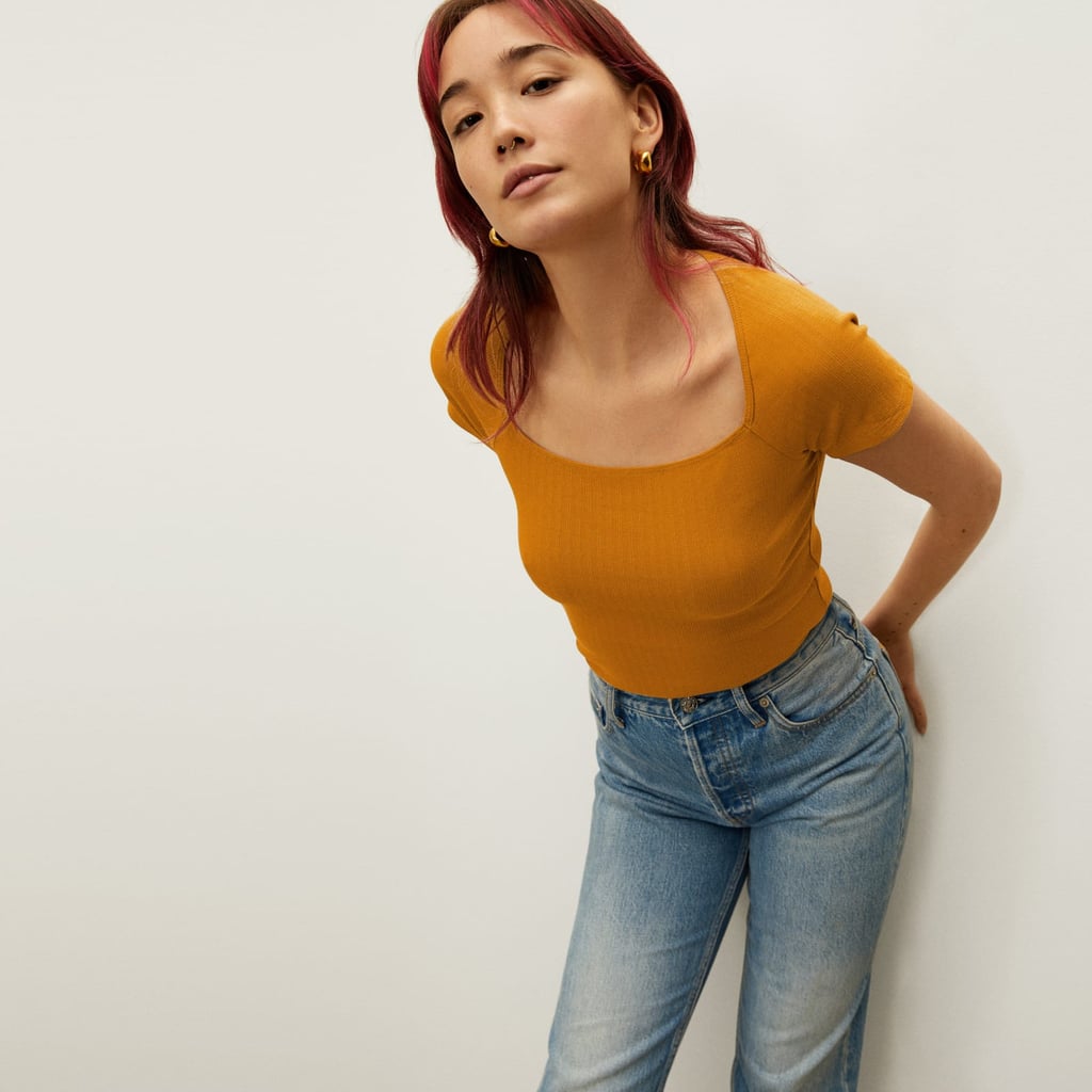 Everlane Ribbed Square-Neck Top