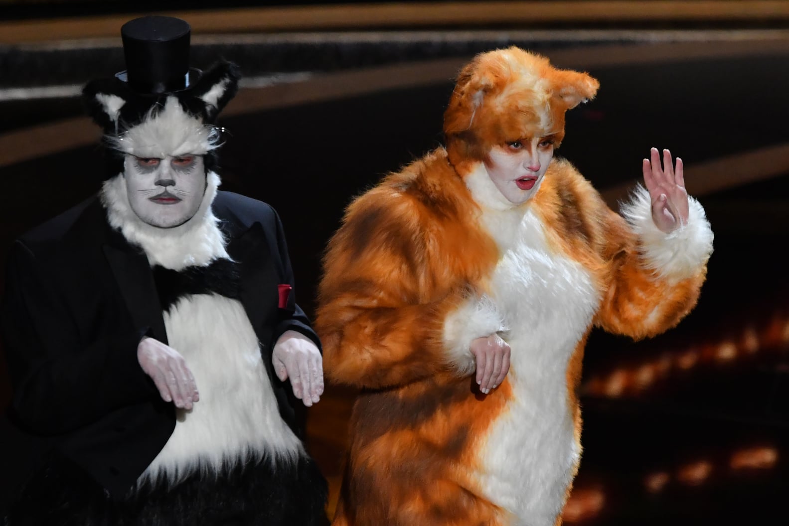 James Corden and Rebel Wilson Dressed as Cats at Oscars 2020 PS