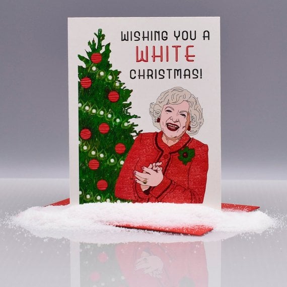 Betty White Christmas Card