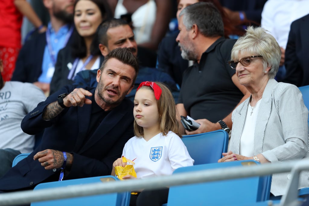 David Beckham and Harper at World Cup Pictures June 2019