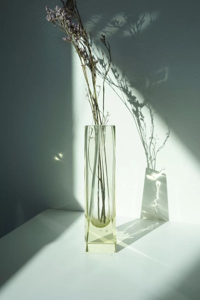 Something Timeless: Vintage Yellow Prism Vase