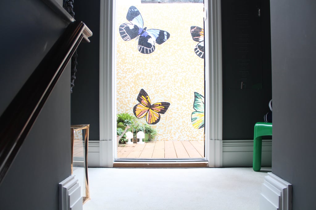 Likewise, there was a statement tile wall on the roof-deck. Designers Rottet Studio grabbed the eye with a butterfly design.