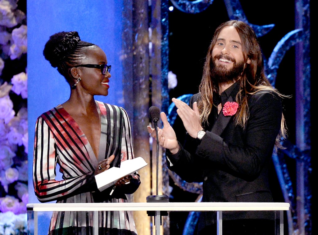 Jared Leto and Lupita Nyong'o at the SAG Awards 2015
