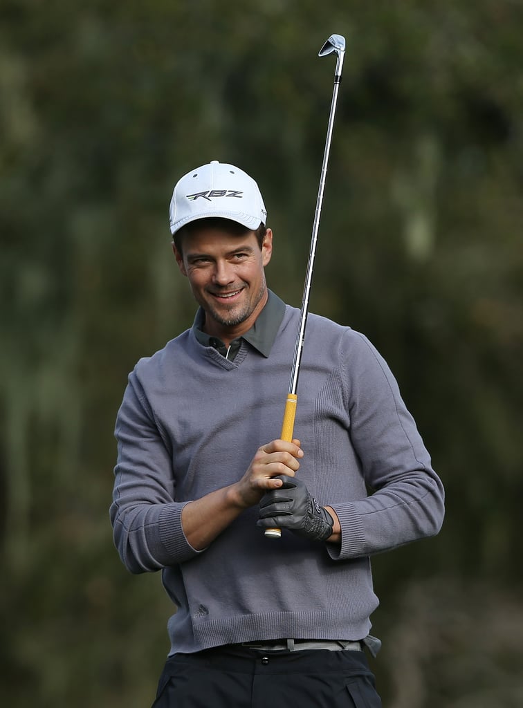 Josh wore a sweet smile while playing golf in Pebble Beach, CA, in February 2013.