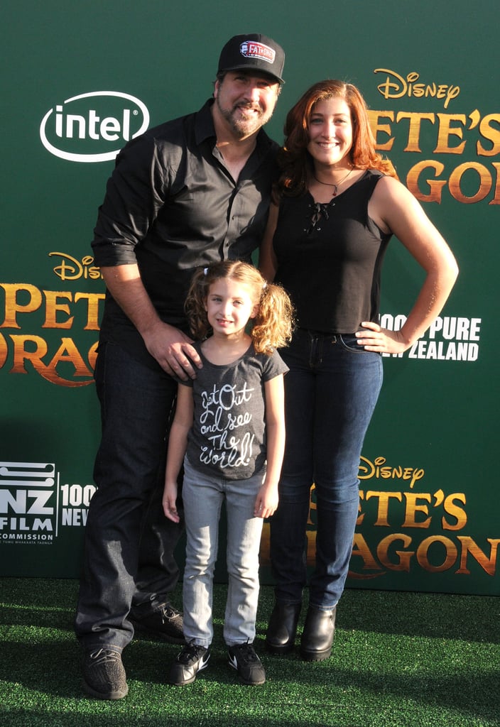 Joey Fatone With His Daughters at Pete's Dragon Premiere