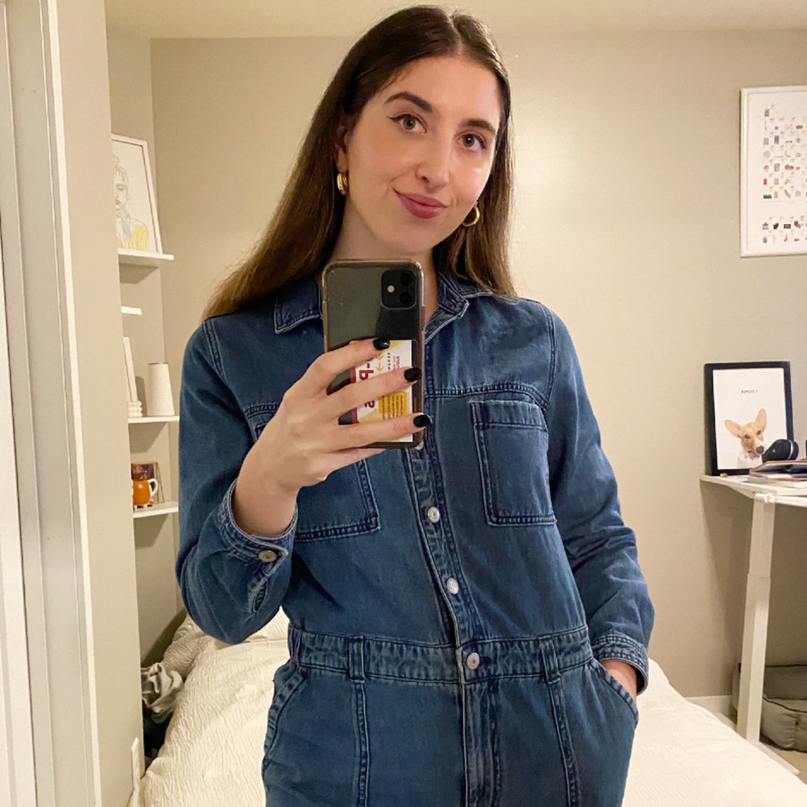Old Navy Utility Jean Jumpsuit Editor Review POPSUGAR Fashion