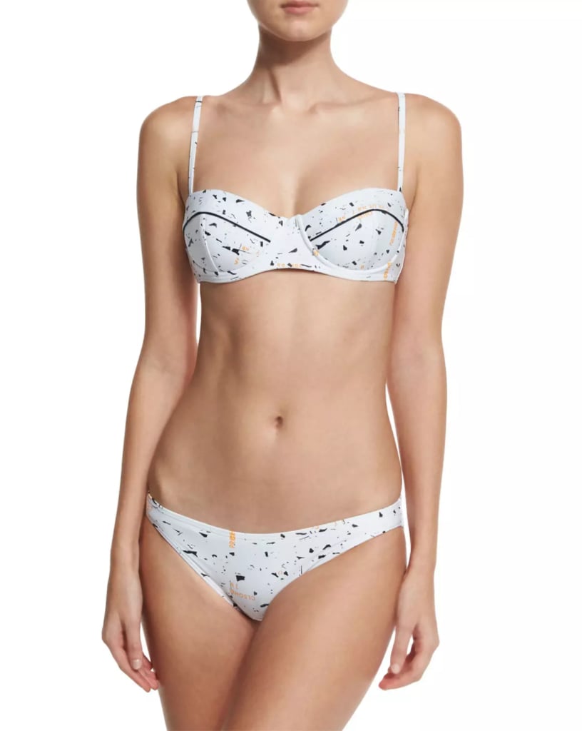 Proenza Schouler Broken Text Two-Piece Swimsuit