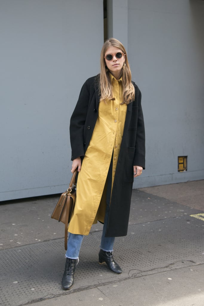 mustard work dress
