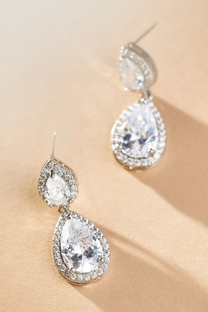 Minimalist Drop Wedding Earrings