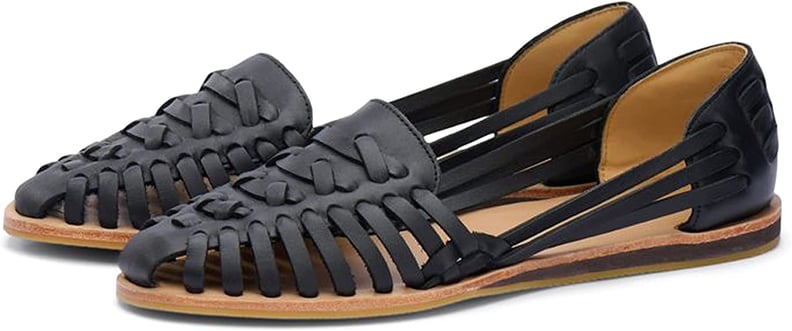 最好的黑色平底鞋宽脚:Nisolo传统条带鞋帮拖鞋