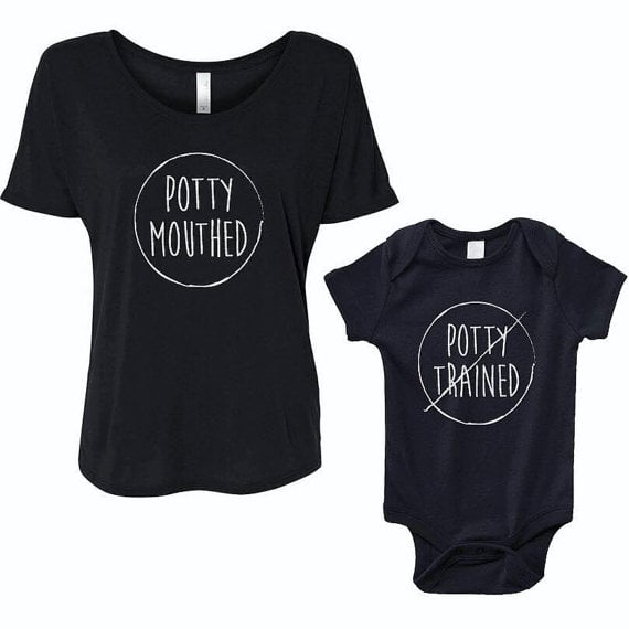 Potty Mouthed and Potty Trained Matching Set