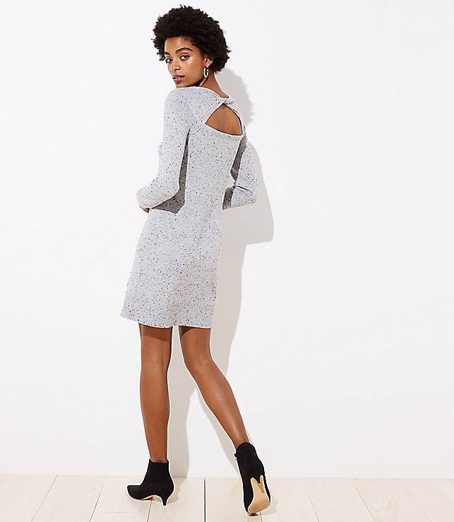 Loft Flecked Cutout Back Sweater Dress