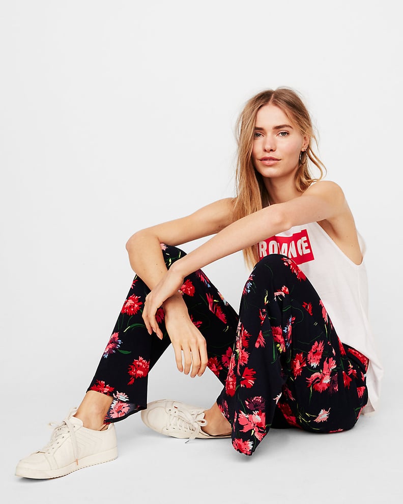Express High-Waisted Floral Pants