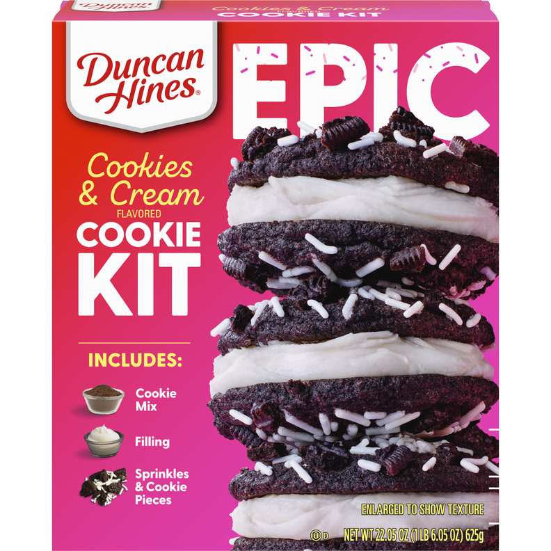 Duncan Hines Epic Cookies & Cream Cookie Kit