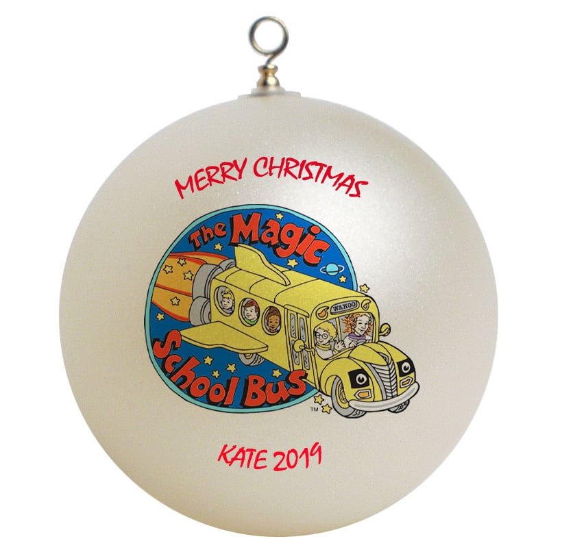 Personalized The Magic School Bus Christmas Ornament