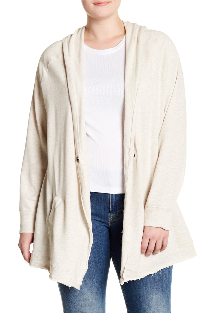 Caslon Long Sleeve Shawl Collar Knit Jacket (Plus Size)