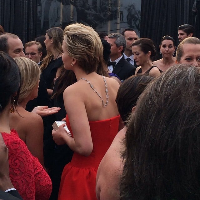 We couldn't get enough of Jennifer Lawrence's back-draped necklace.