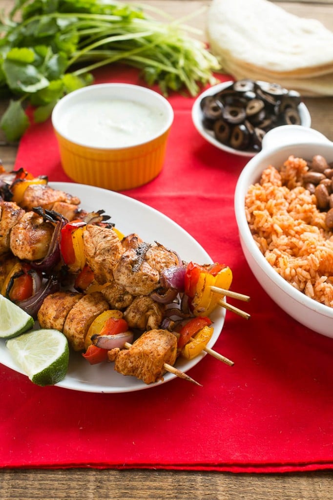 Grilled Chicken Fajitas on a Stick