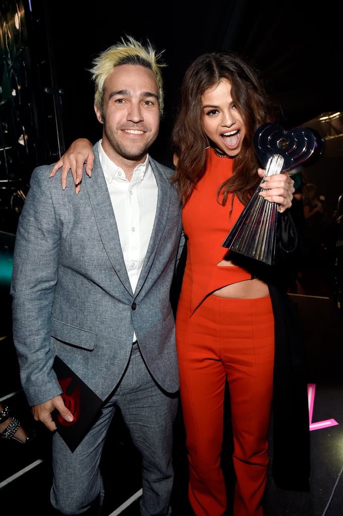 When She Posed With Pete Wentz (and Her Award) Backstage
