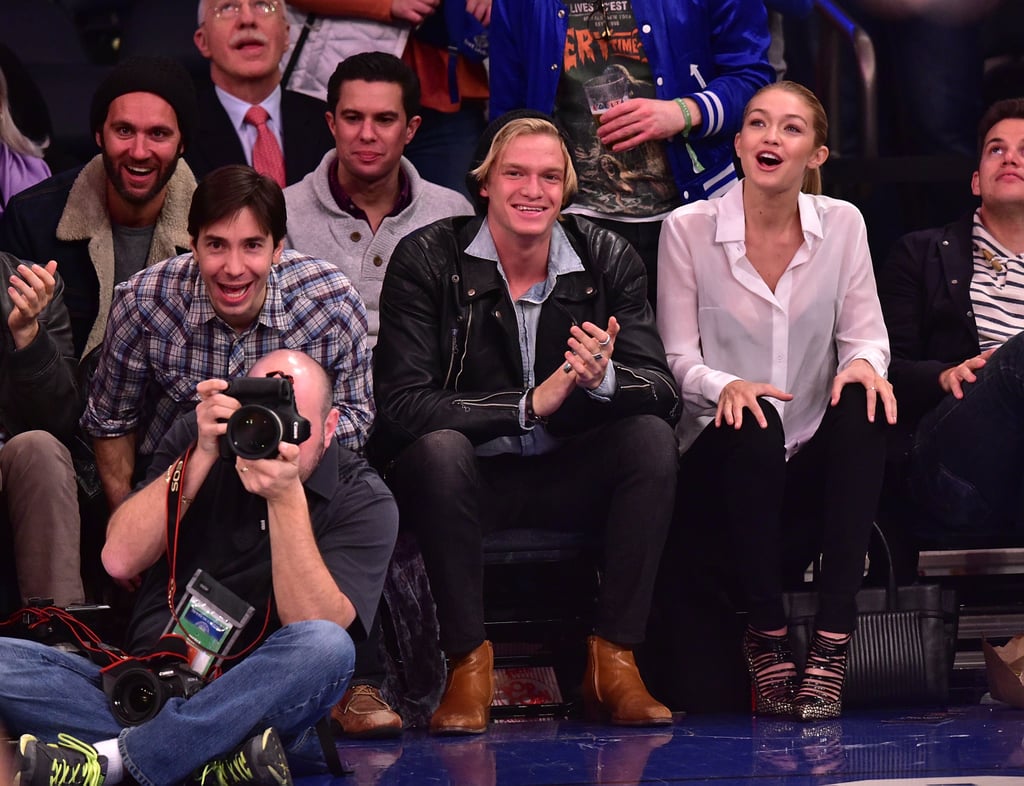 Gigi Hadid and Cody Simpson at Knicks Game April 2015