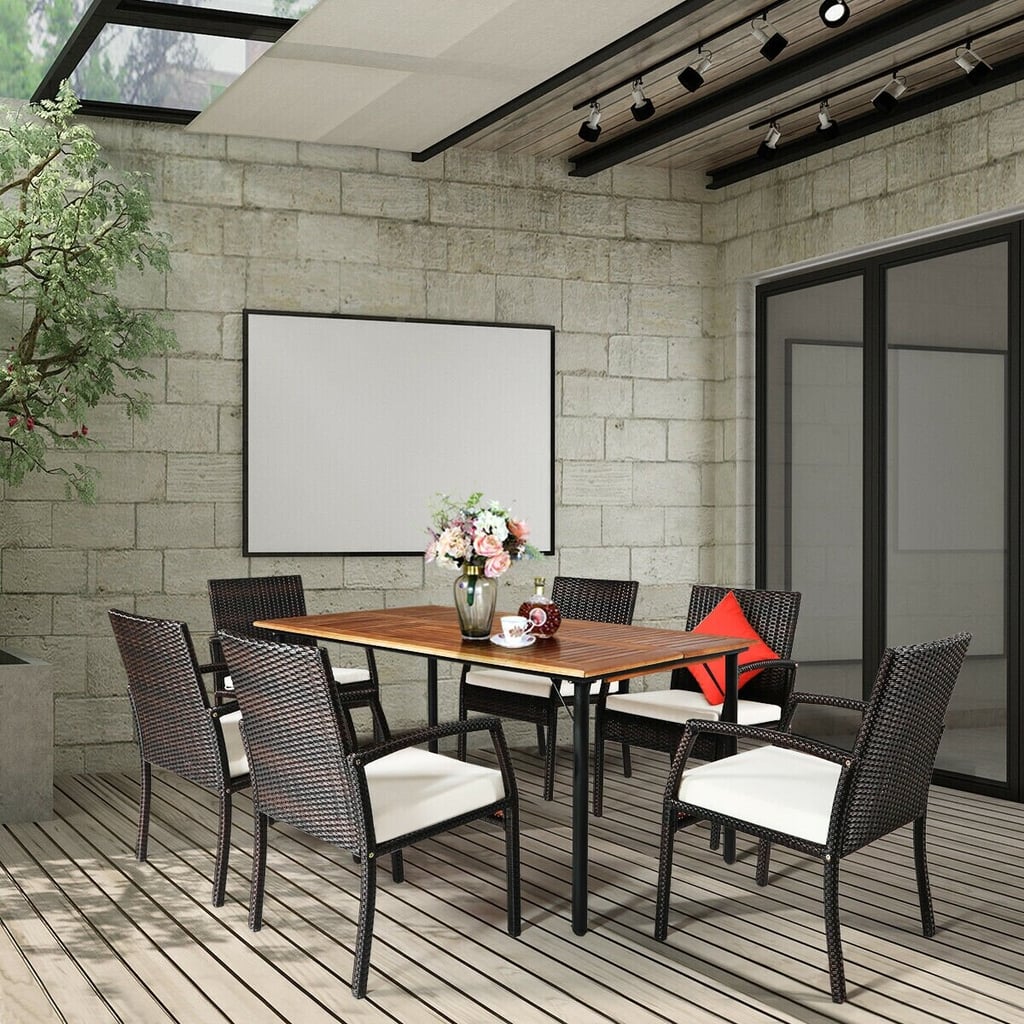 Rectangular 6 - Person 63'' Long Dining Set with Cushions