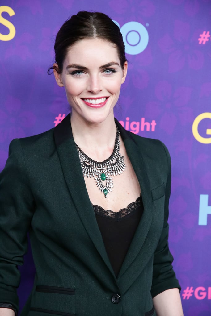 Hilary Rhoda was giving us serious skin envy at the premiere, where her pink lipstick and angelic bun were the perfect complement to her porcelain complexion.