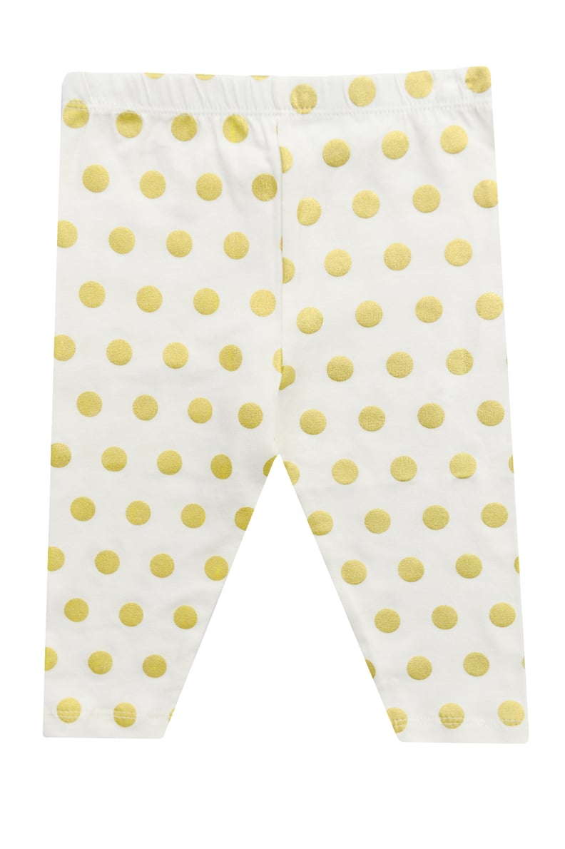 Gold Polka-Dot Leggings