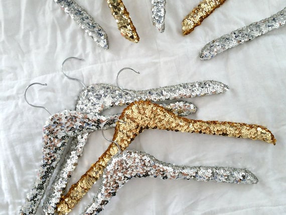 sequined hangers