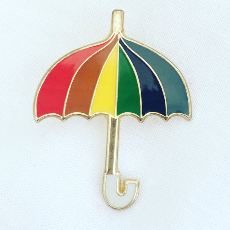 Rainbow Umbrella Enamel Pin